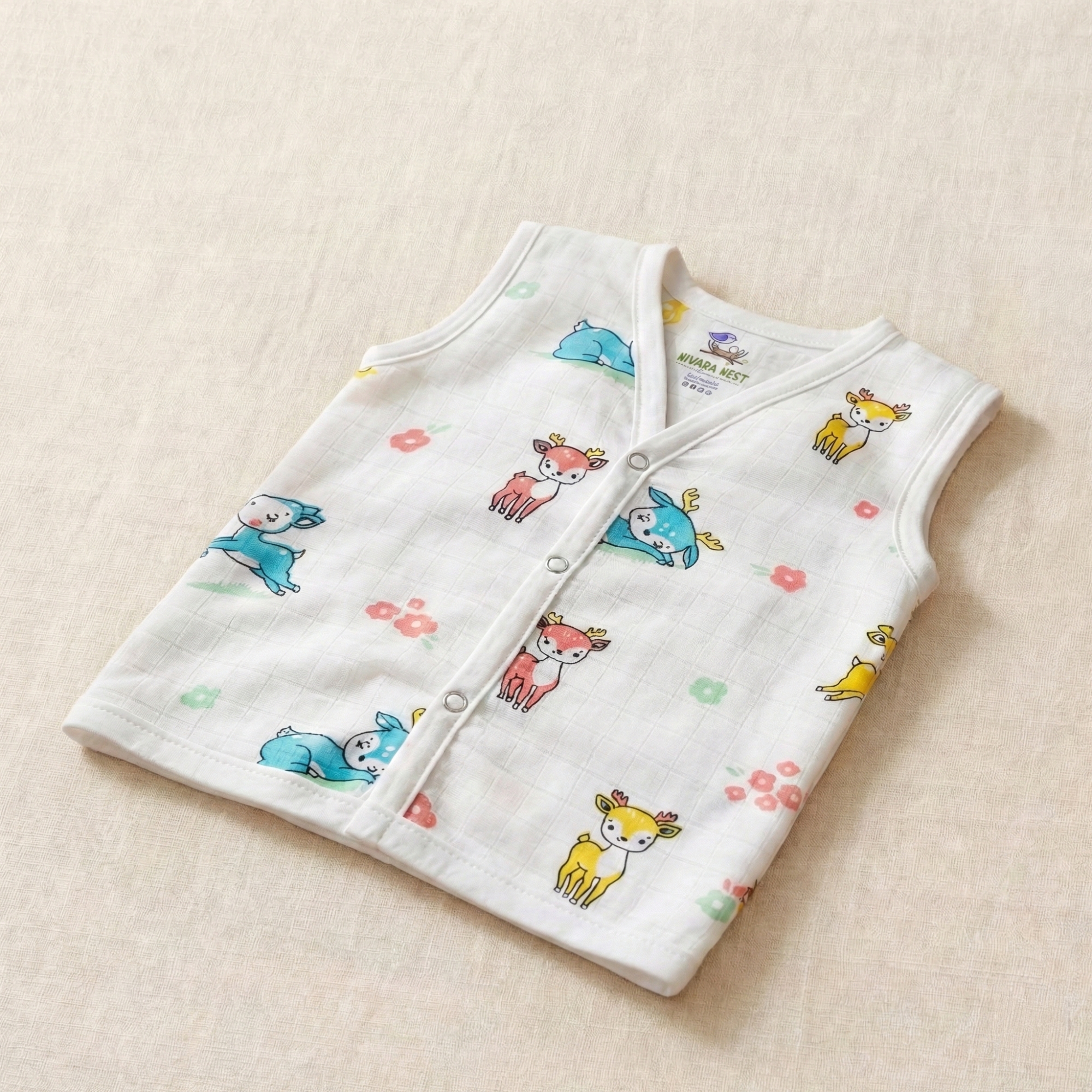 Muslin Jhabla - Little Forest Friends - Image 5