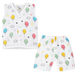 Muslin Button Jabla - Balloon Clouds