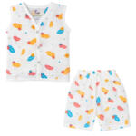 Muslin Co-ord Set - Colorful Leaf Scatter
