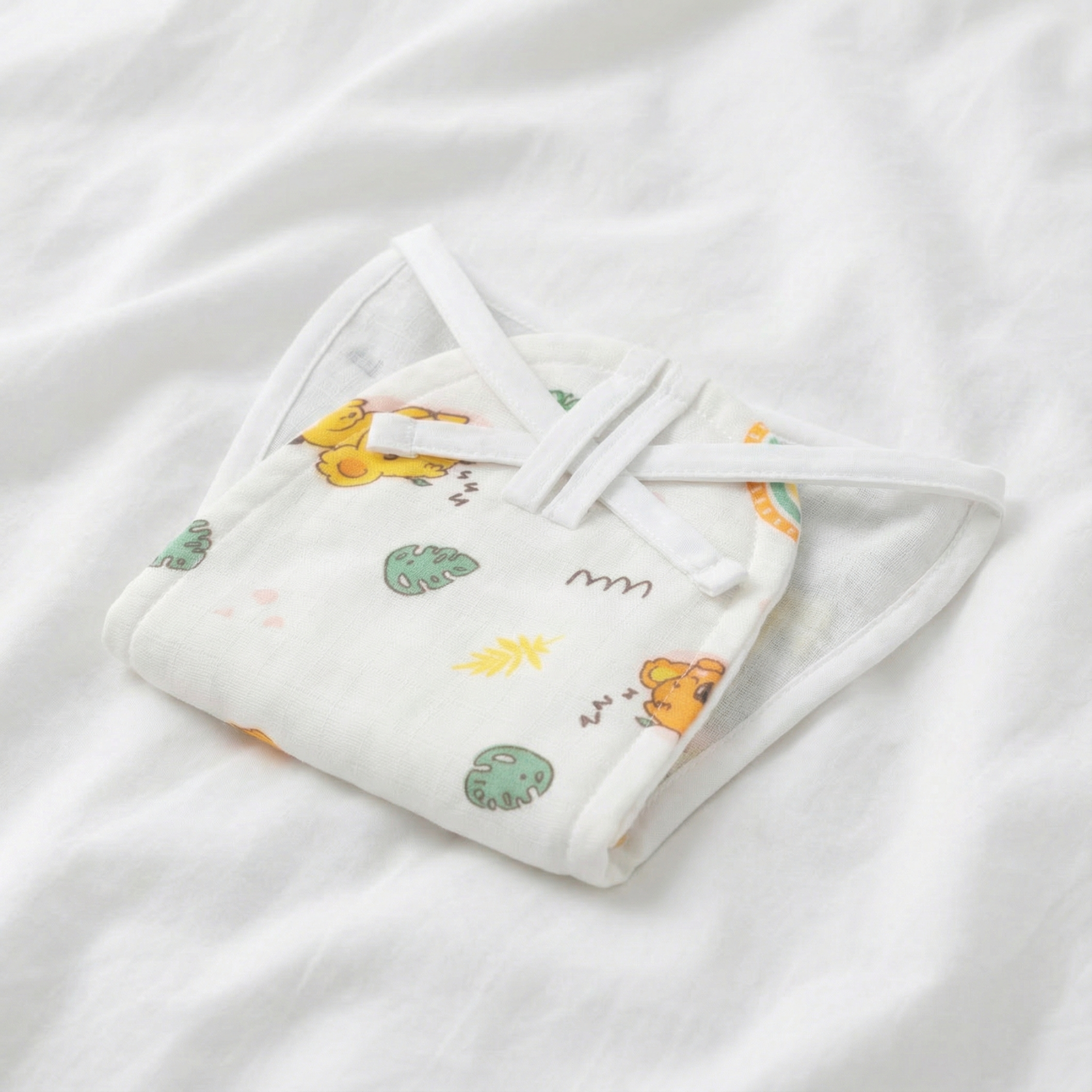 Muslin Cloth Nappy - Elephant Rainbow Dreams - Image 3