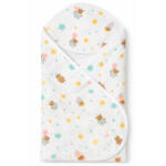 Muslin Hooded Bath Towel - Teddy Star Party