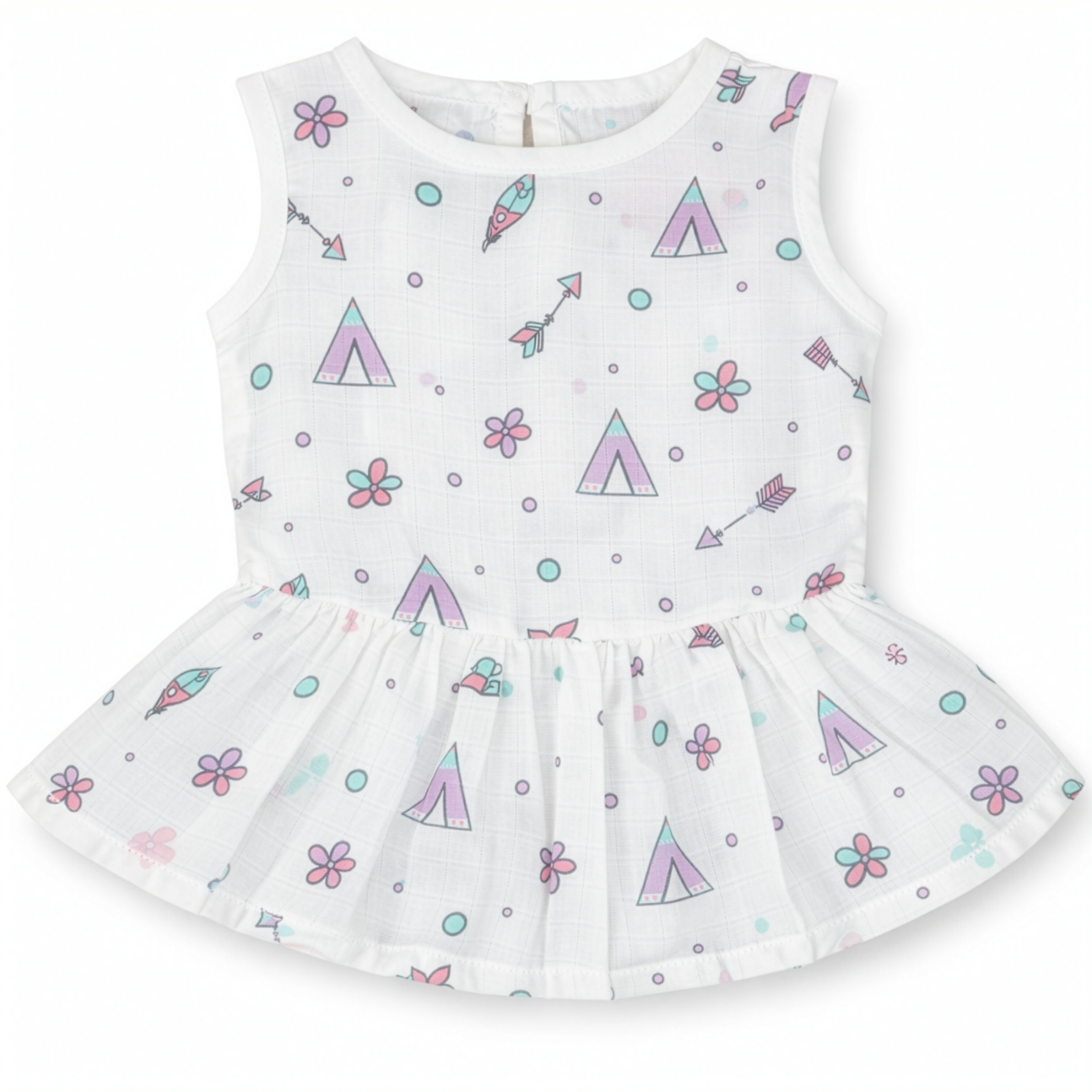 Muslin Button Frock - Little Boho Trails