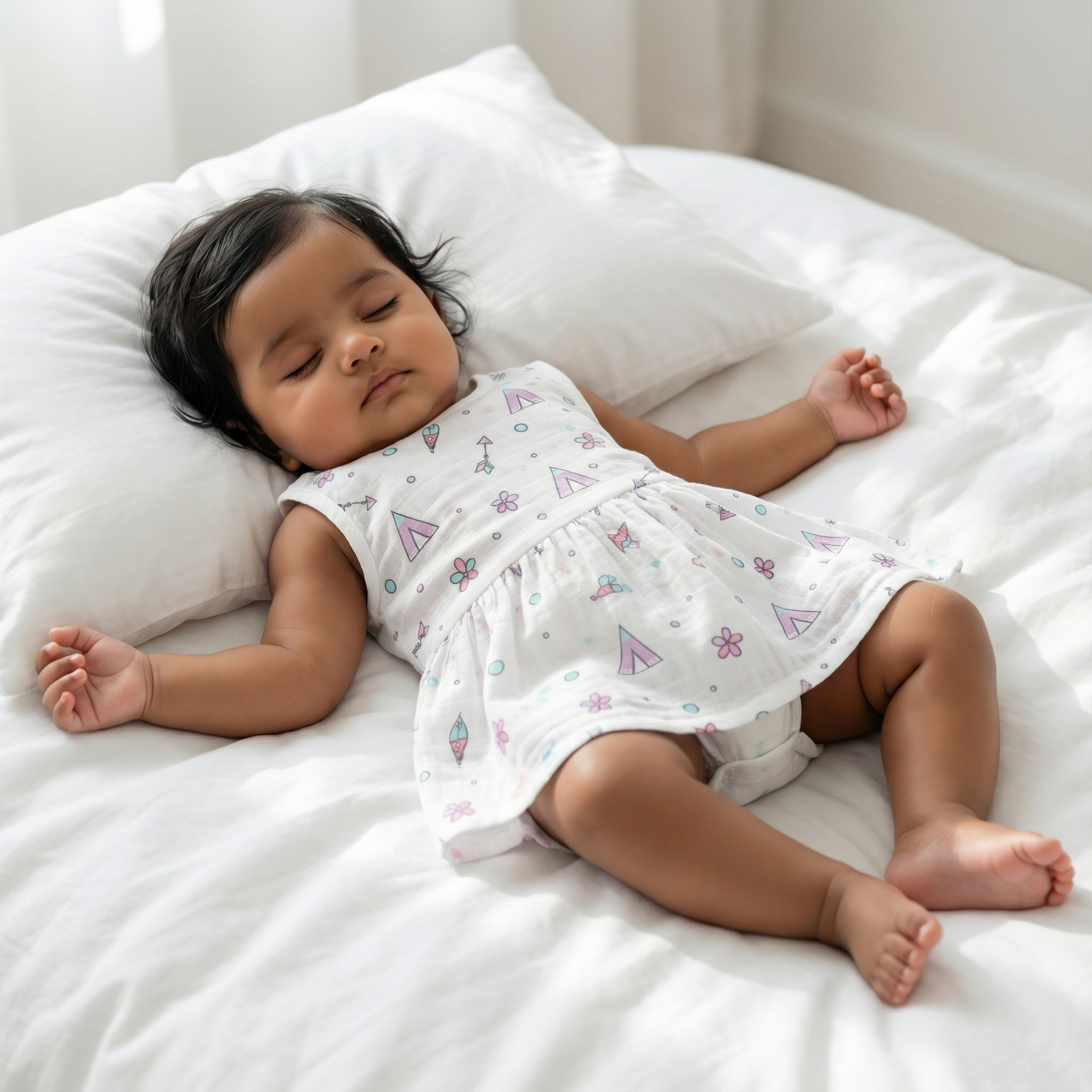 Muslin Button Frock - Little Boho Trails - Image 3