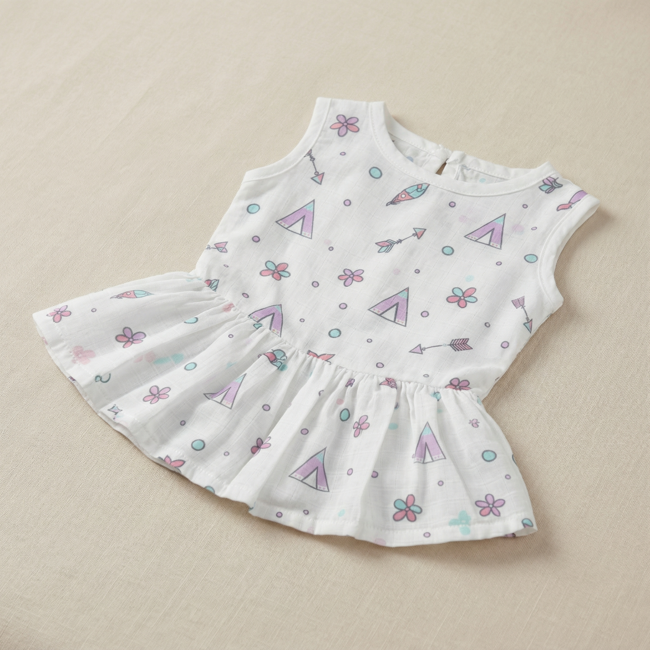 Muslin Button Frock - Little Boho Trails - Image 6