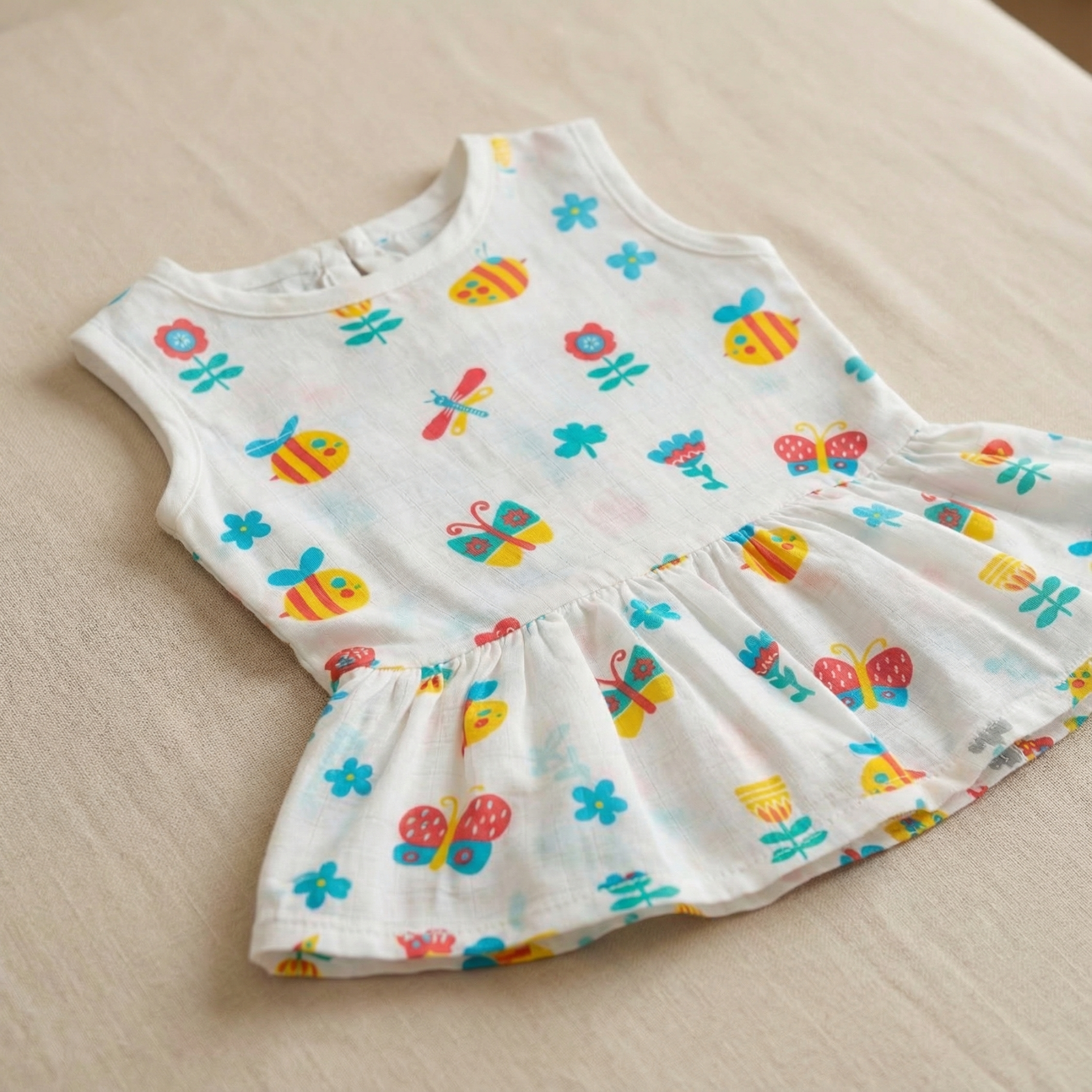 Muslin Button Frock - Butterfly Blossom Garden - Image 5