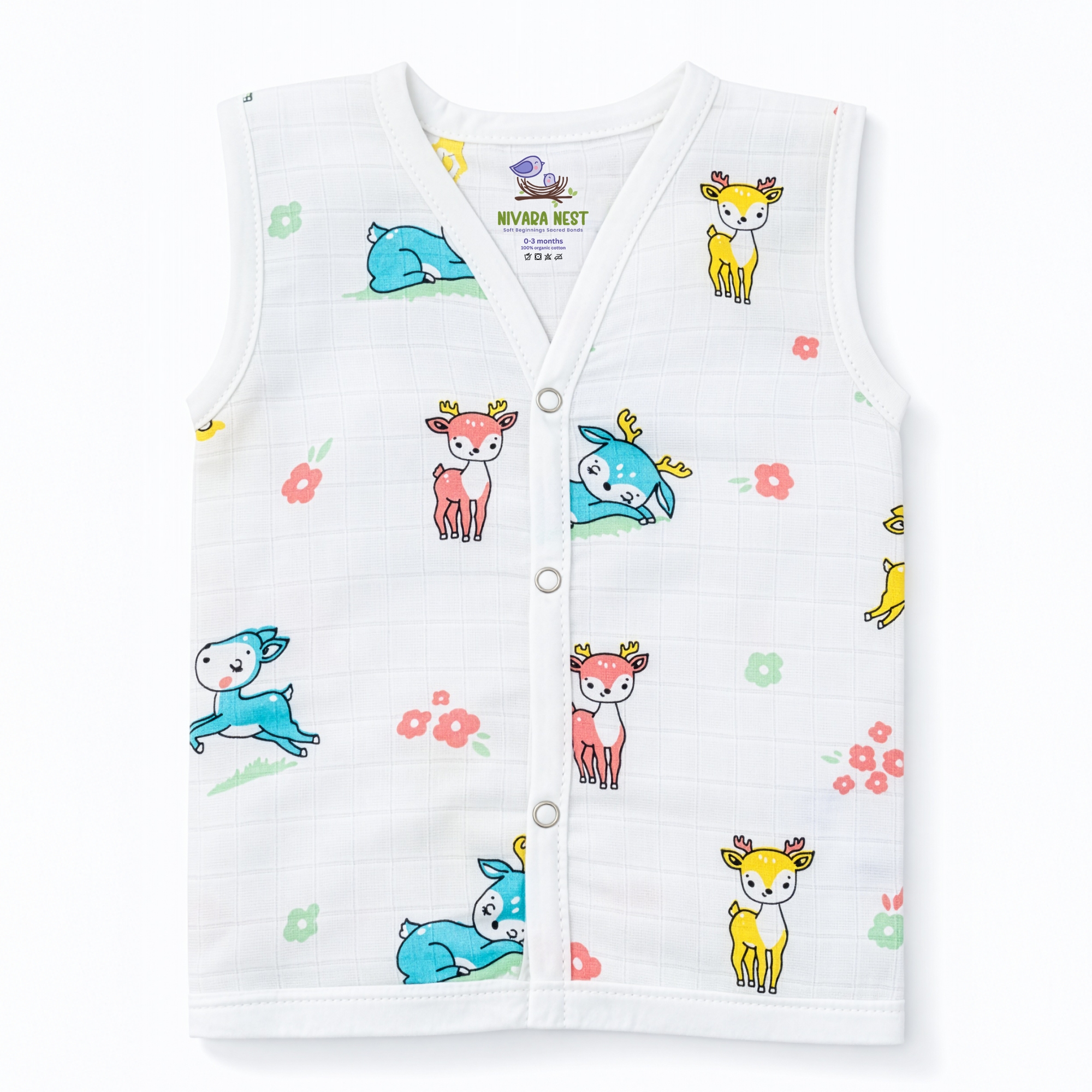 Muslin Button Jabla - Little Forest Friends