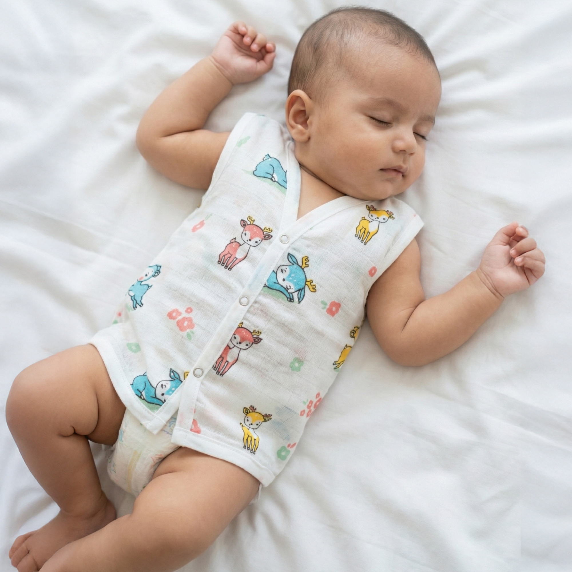 Muslin Button Jabla - Little Forest Friends - Image 3