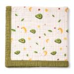 6 layer muslin baby blanket avocado