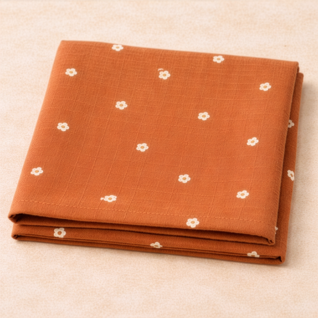 apricot muslin baby bath towel