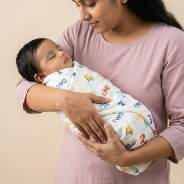 Muslin Swaddle - Numbers