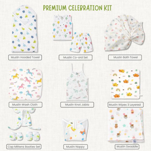 muslin premium celebration kit newborn