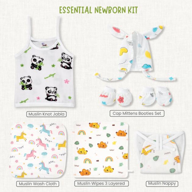 muslin newborn essential kit boys