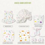 muslin baby bath kit girls