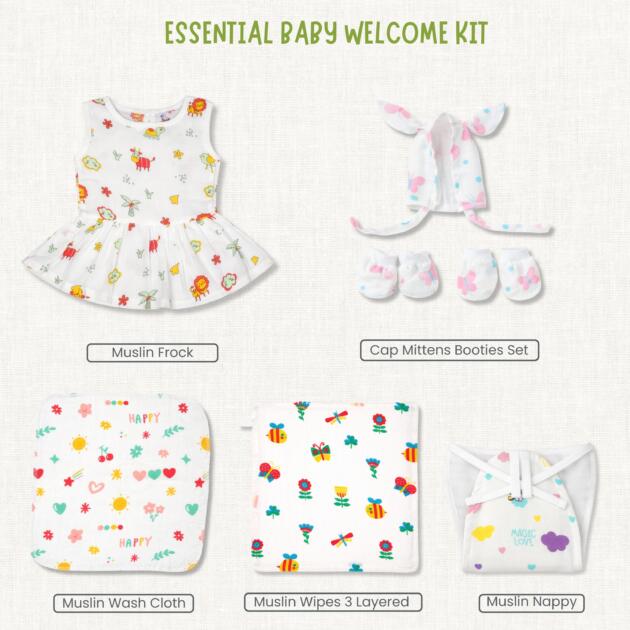 muslin baby welcome kit girls