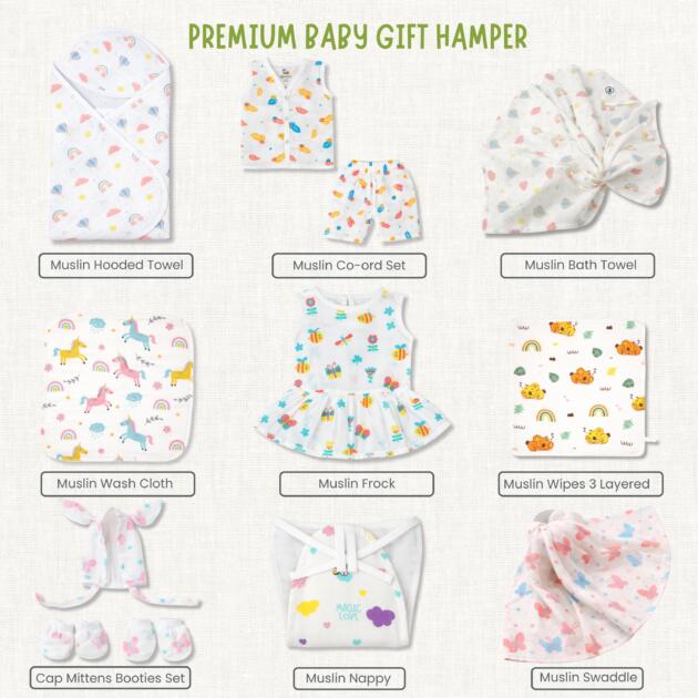 muslin premium baby gift hamper girls