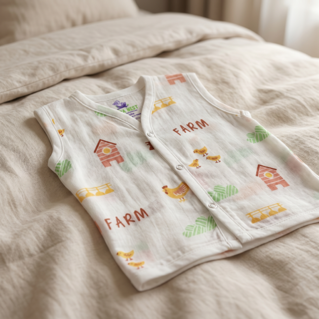 muslin button jabla farm friends