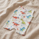 muslin romper little dino